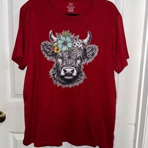 NWOT Handcrafted Highland Cow Shirt XL